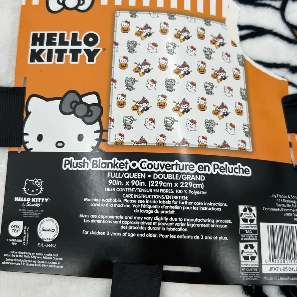 Hello Kitty Halloween witch mummy ghost blanket viral‎ queen full NEW